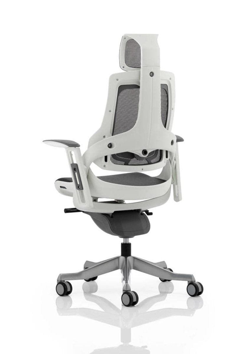 Office furniture zure-executive-chair-with-white-shell Dynamic  Elastomer Gel Grey Colour Elastomer Gel Grey 