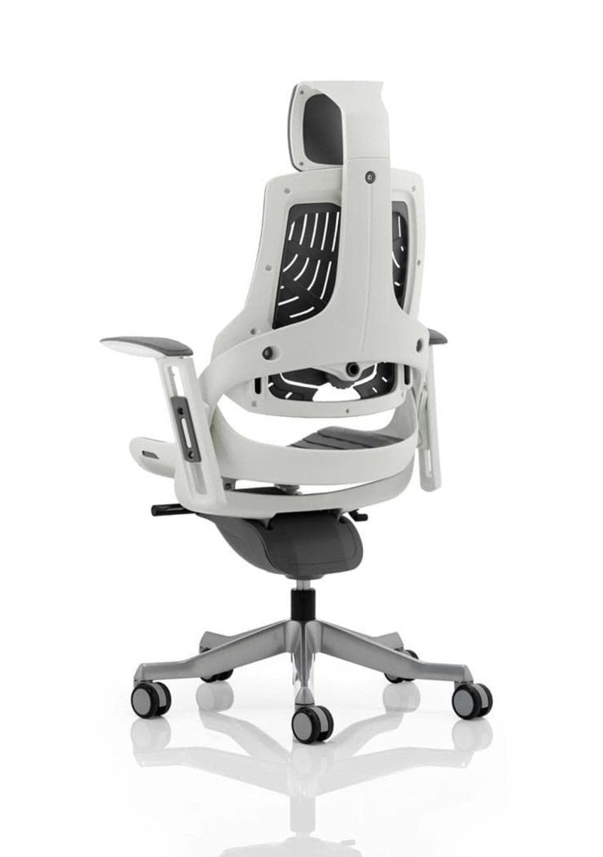 Office furniture zure-executive-chair-with-white-shell Dynamic  Bespoke Stevia Blue Fabric Colour Bespoke Stevia Blue 