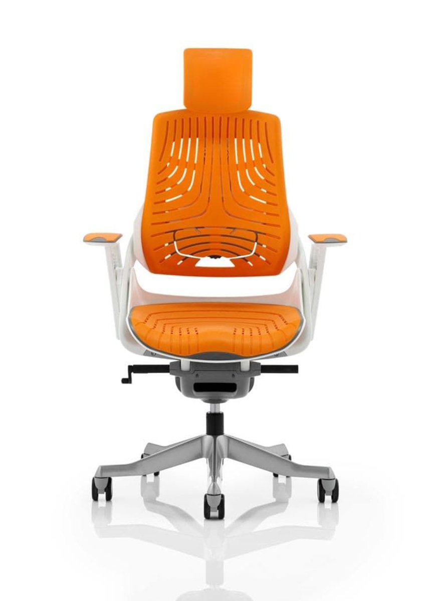 zure-executive-chair-with-white-shell Dynamic  Bespoke Ginseng Chilli Fabric Colour Bespoke Ginseng Chilli 