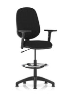  eclipse-plus-i-medium-back-task-operator-office-chair-with-hi-rise-draughtsman-kit   With  Arms Colour Black Fabric 