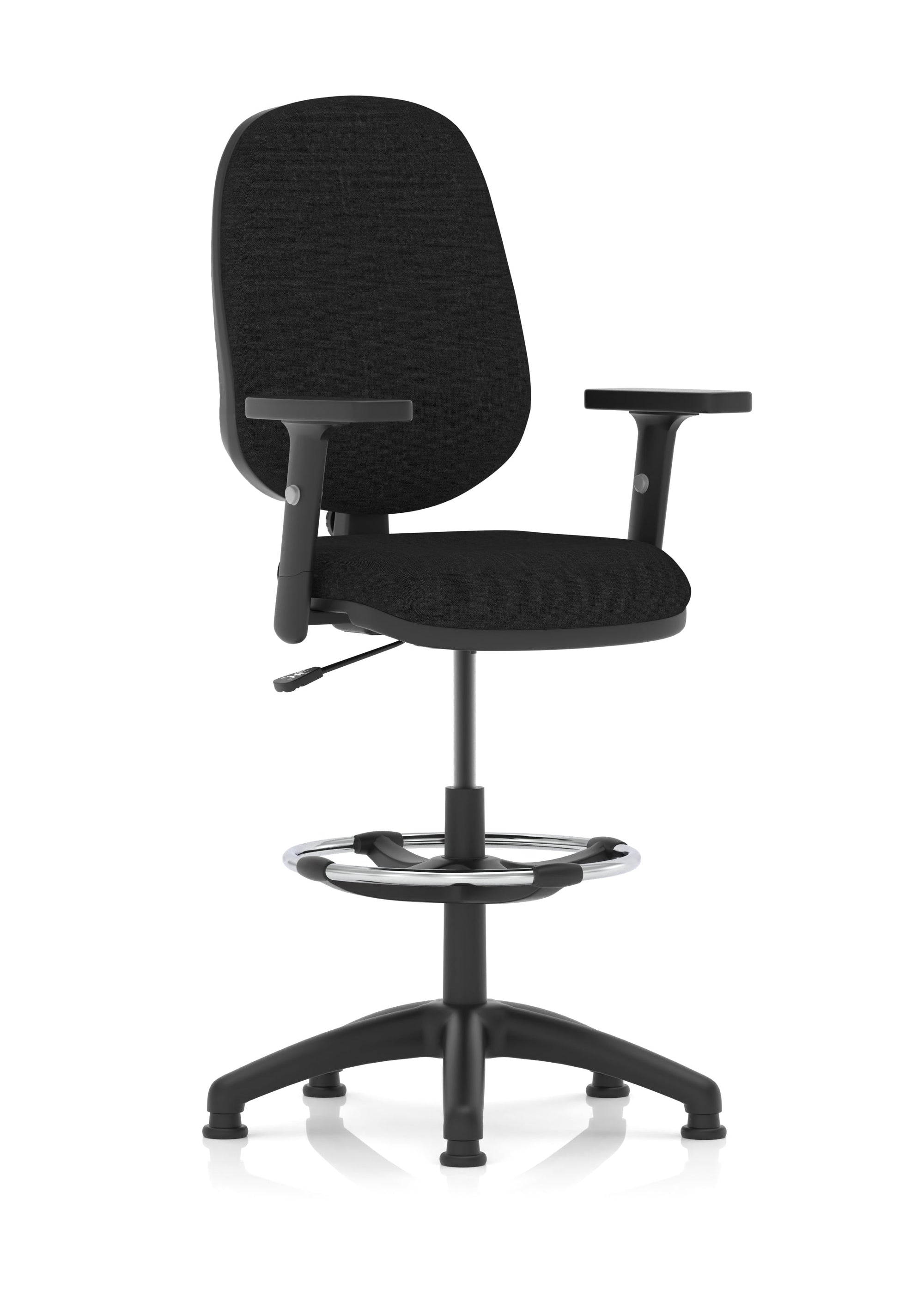  eclipse-plus-i-medium-back-task-operator-office-chair-with-hi-rise-draughtsman-kit   With  Arms Colour Black Fabric 