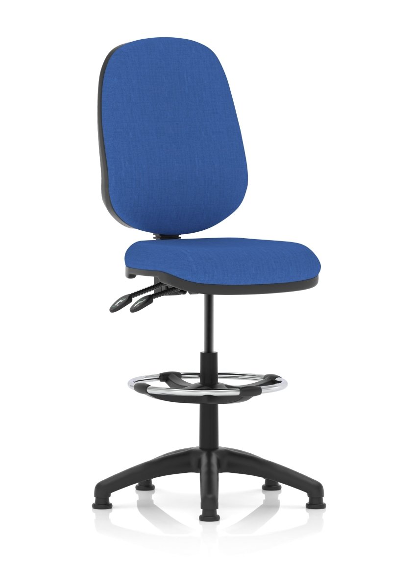 Office furniture eclipse-plus-ii-operator-chair-with-hi-rise-draughtsman-kit Dynamic  Black Fabric  With Loop Arms 