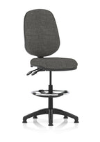 eclipse-plus-ii-operator-chair-with-hi-rise-draughtsman-kit Dynamic  Black Fabric  With Height Adjustable Arms 