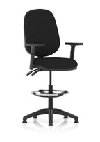 Office furniture eclipse-plus-ii-operator-chair-with-hi-rise-draughtsman-kit Dynamic  Blue Fabric  With Loop Arms 