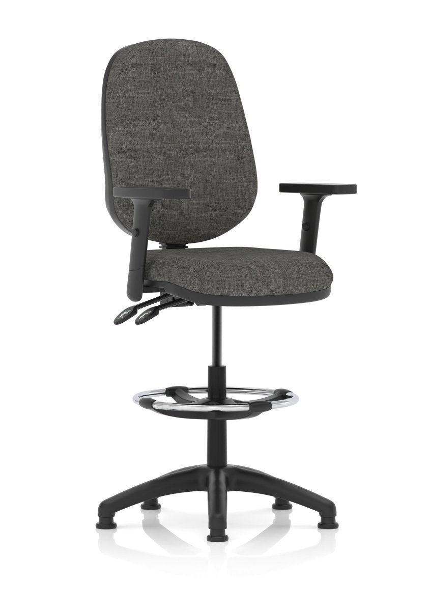 Office furniture eclipse-plus-ii-operator-chair-with-hi-rise-draughtsman-kit Dynamic  Charcoal Fabric  None 