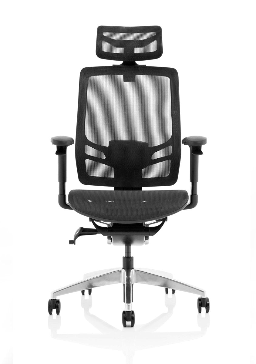 Office furniture ergo-click Dynamic  Mesh & Bespoke Bergamot Cherry Fabric  No headrest 