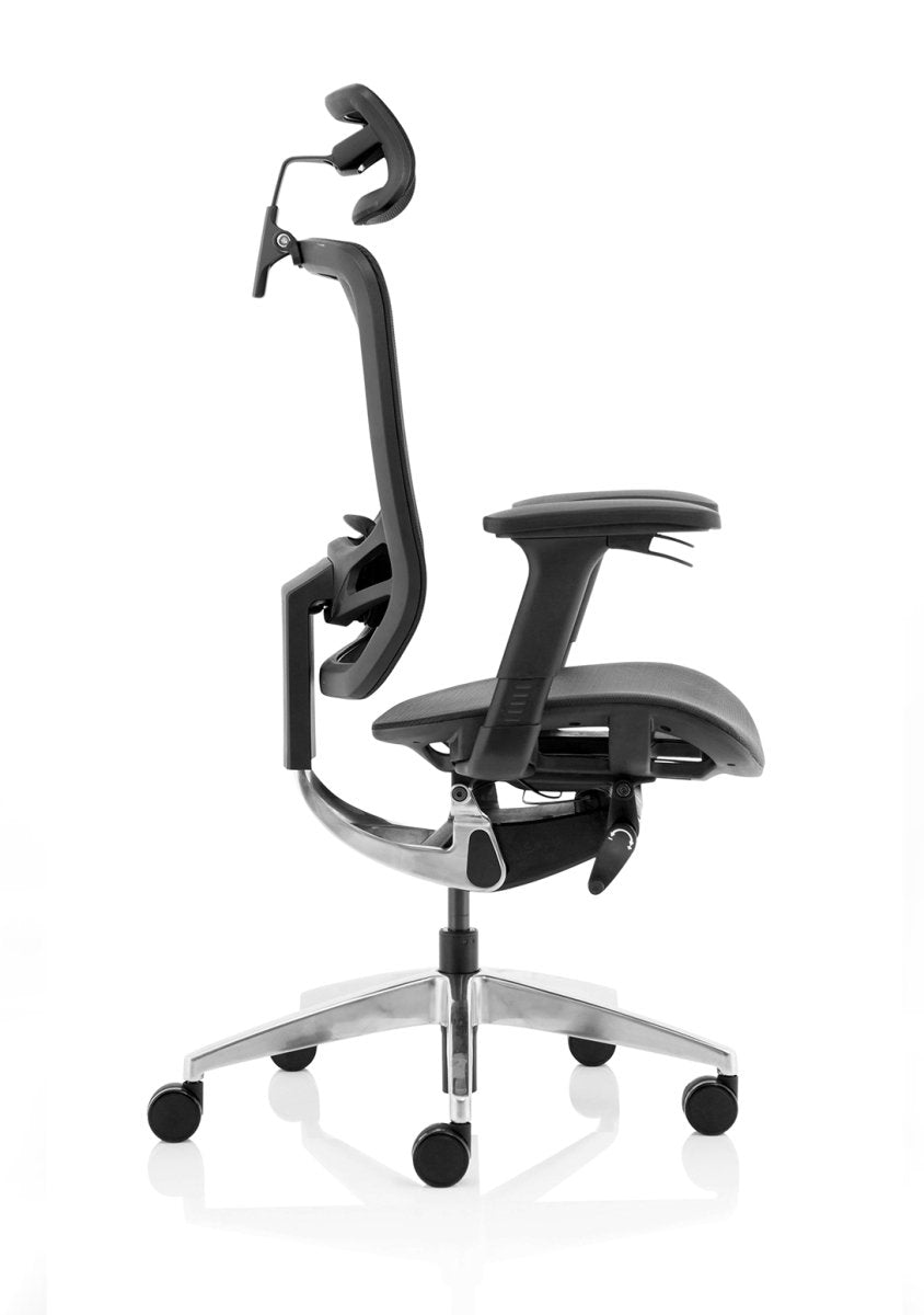 Office furniture ergo-click Dynamic  Mesh & Bespoke Tabasco Orange Fabric  No headrest 