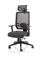 Office furniture ergo-twist Dynamic  Mesh & Bespoke Ginseng Chilli Fabric  No Headrest 