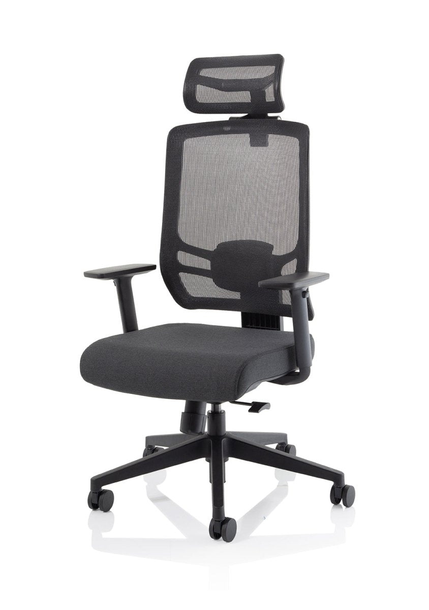 Office furniture ergo-twist Dynamic  Mesh & Bespoke Ginseng Chilli Fabric  No Headrest 