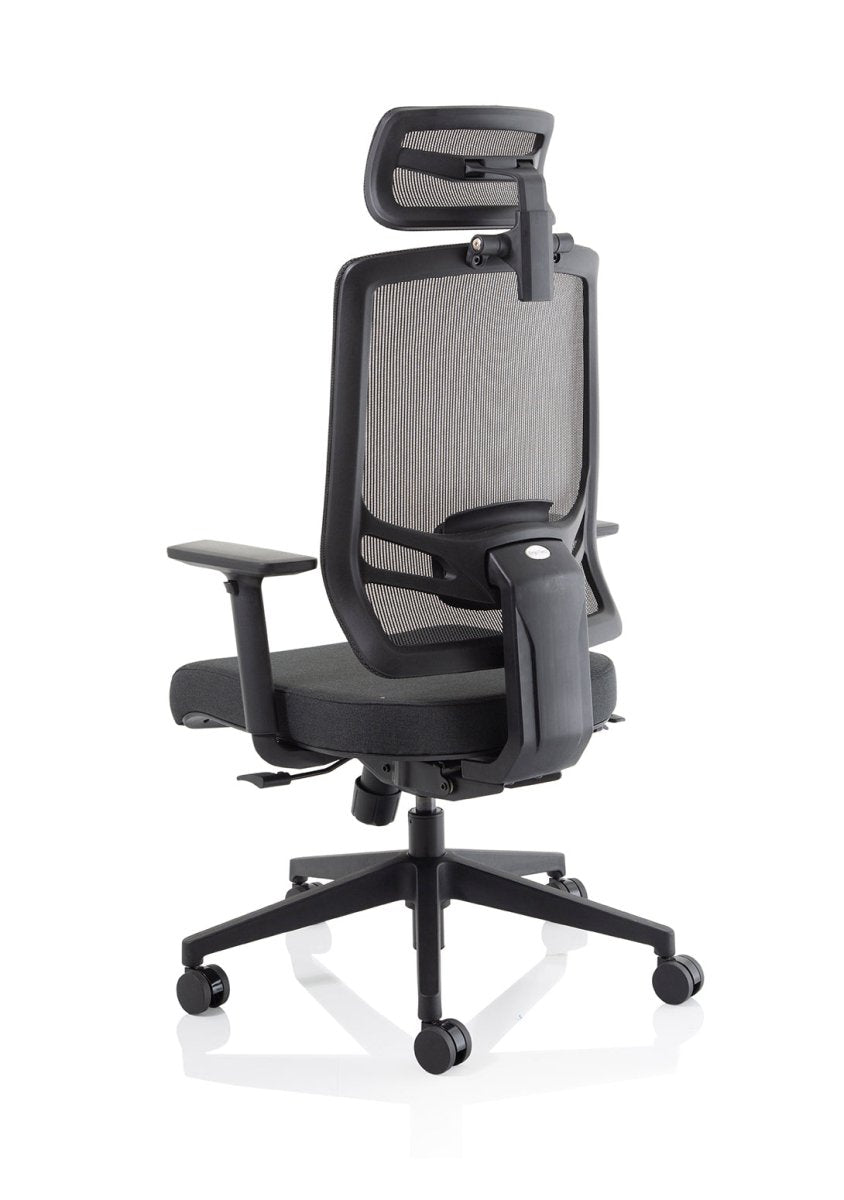 Office furniture ergo-twist Dynamic  Mesh & Bespoke Maringa Teal Fabric  No Headrest 