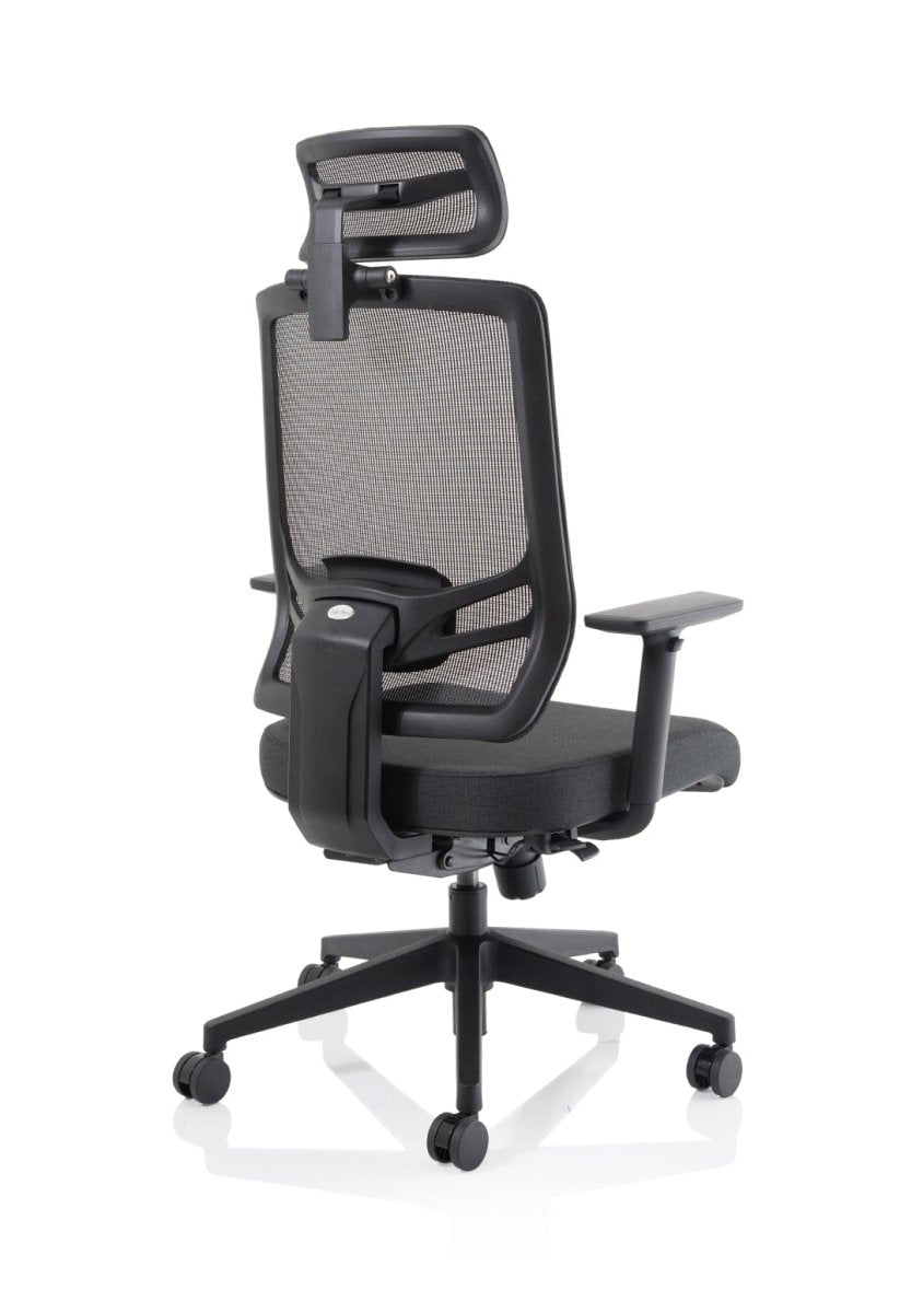 Office furniture ergo-twist Dynamic  Mesh & Bespoke Tansy Purple Fabric  No Headrest 