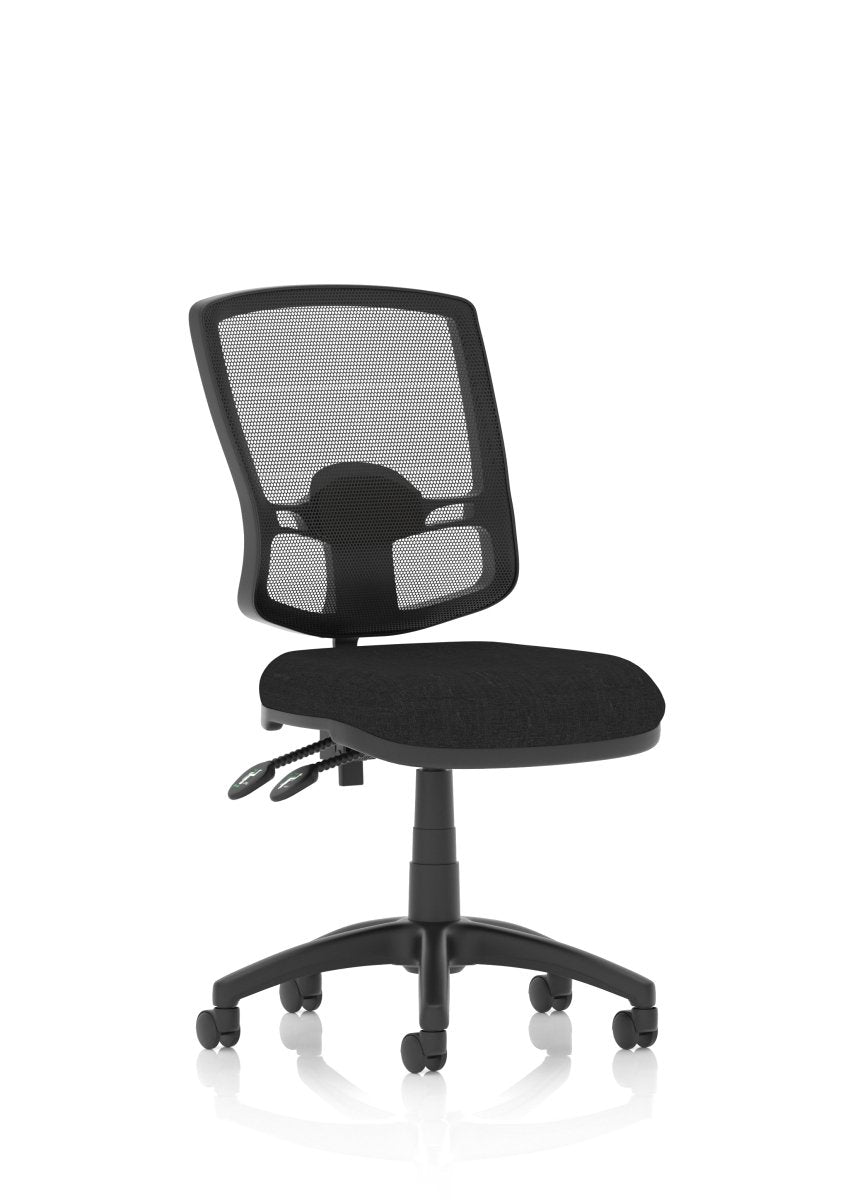 Operator Office Chair Eclipse Plus II Deluxe Mesh Back Task  Black Fabric  None No Draughtsman Kit