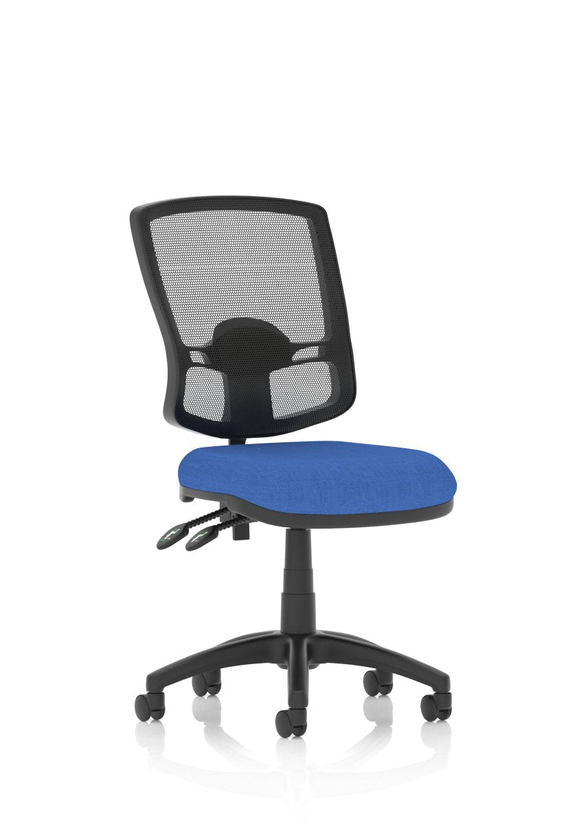 Office furniture eclipse-plus-ii-deluxe-mesh-back-operator-chair Dynamic  Blue Fabric  None No Draughtsman Kit