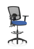 eclipse-plus-ii-deluxe-mesh-back-operator-chair Dynamic  Blue Fabric  With Height Adjustable Arms With Draughtsman Kit