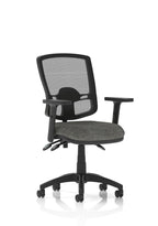 Office furniture eclipse-plus-iii-deluxe-mesh-back-operator-chair Dynamic  Charcoal Fabric  With Height Adjustable Arms 