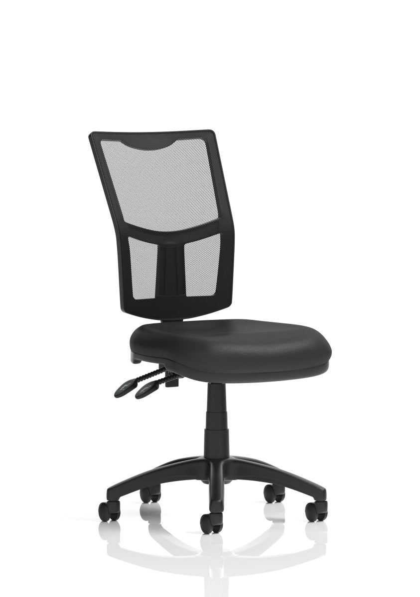 eclipse-plus-ii-mesh-back-operator-chair Dynamic  Black Fabric With Height Adjustable Arms   With Draughtsman Kit