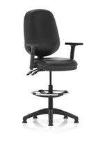 Office furniture eclipse-plus-ii-operator-chair-with-hi-rise-draughtsman-kit Dynamic  Charcoal Fabric  With Loop Arms 