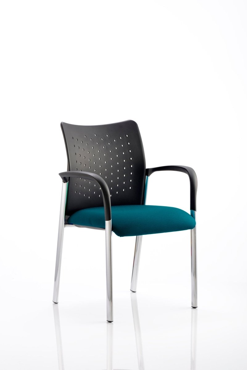 Office furniture academy-visitor-chair Dynamic  Bespoke Bergamot Cherry  With Arms Matching Bespoke Fabric