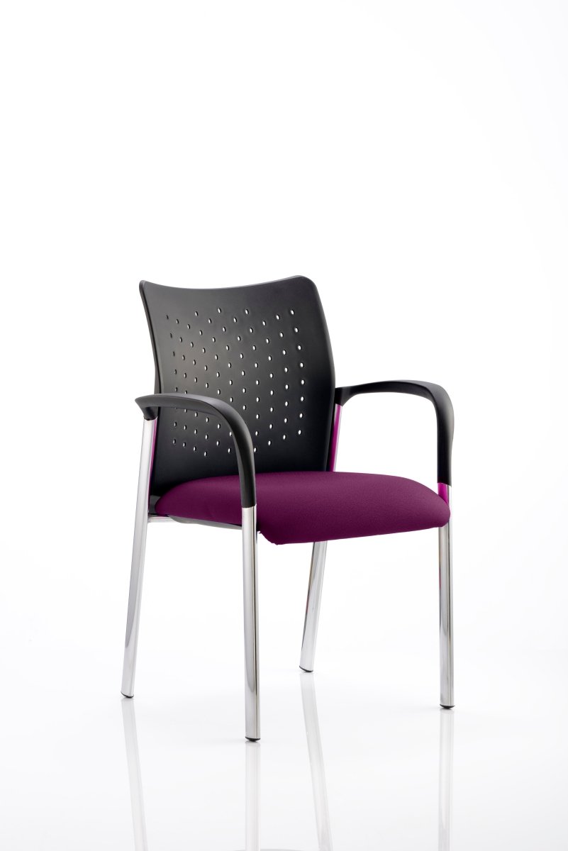 Office furniture academy-visitor-chair Dynamic  Bespoke Bergamot Cherry  No Arms Matching Bespoke Fabric