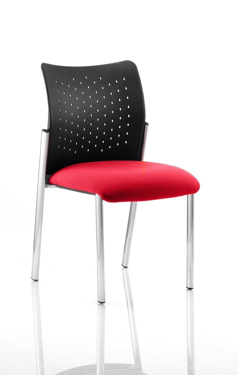 Office furniture academy-visitor-chair Dynamic  Bespoke Tabasco Orange  No Arms Black Fabric