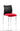 Office furniture academy-visitor-chair Dynamic  Bespoke Tabasco Orange  No Arms Black Fabric