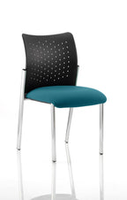Office furniture academy-visitor-chair Dynamic  Bespoke Ginseng Chilli  With Arms Matching Bespoke Fabric