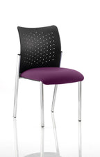 Office furniture academy-visitor-chair Dynamic  Bespoke Stevia Blue  With Arms Matching Bespoke Fabric