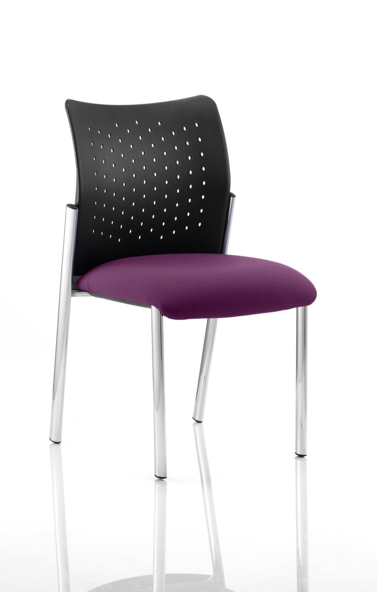 Office furniture academy-visitor-chair Dynamic  Bespoke Stevia Blue  With Arms Matching Bespoke Fabric
