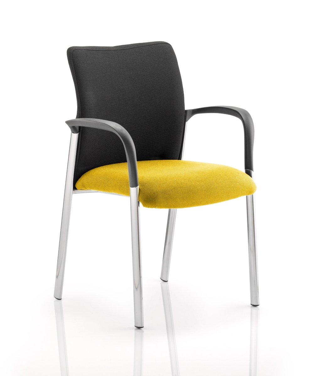 Office furniture academy-visitor-chair Dynamic  Bespoke Stevia Blue  No Arms Matching Bespoke Fabric