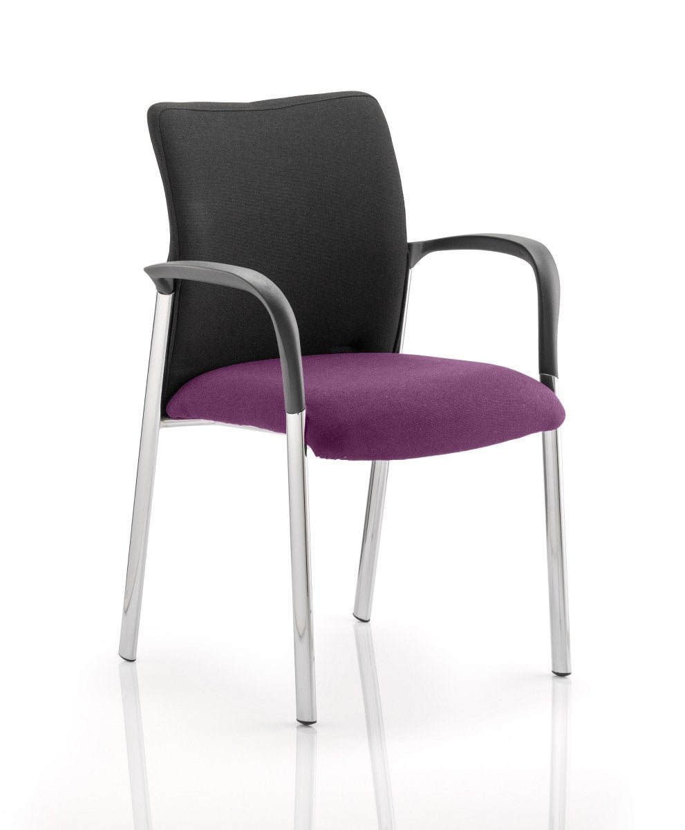 Office furniture academy-visitor-chair Dynamic  Bespoke Ginseng Chilli  No Arms Matching Bespoke Fabric