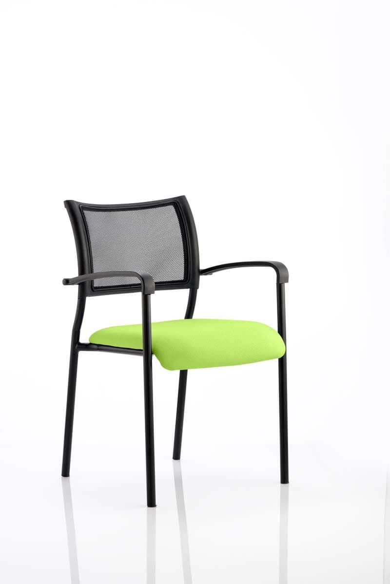 Office furniture brunswick-visitor-chair-bespoke Dynamic  Bespoke Tabasco Orange  Black With Arms