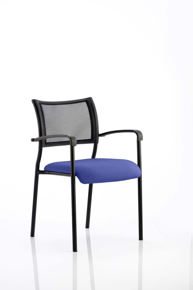 Office furniture brunswick-visitor-chair-bespoke Dynamic  Bespoke Ginseng Chilli  Black With Arms