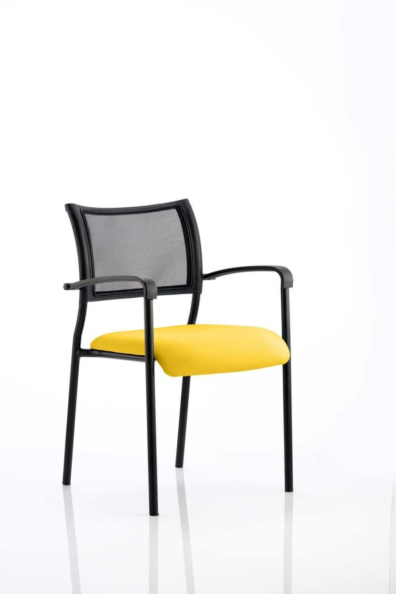 Office furniture brunswick-visitor-chair-bespoke Dynamic  Bespoke Senna Yellow  Black With Arms