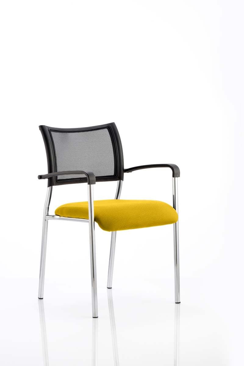 Office furniture brunswick-visitor-chair-bespoke Dynamic  Bespoke Senna Yellow  Chrome With Arms