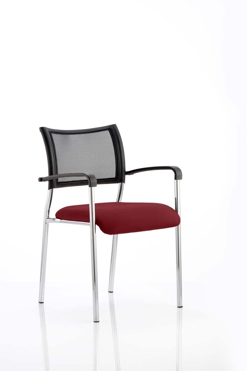 Office furniture brunswick-visitor-chair-bespoke Dynamic  Bespoke Myrrh Green  Chrome With Arms