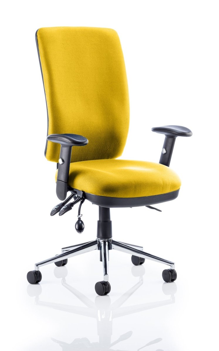 Office furniture chiro-high-back-operator-chair Dynamic  Blue Fabric  None Matching Bespoke Colour