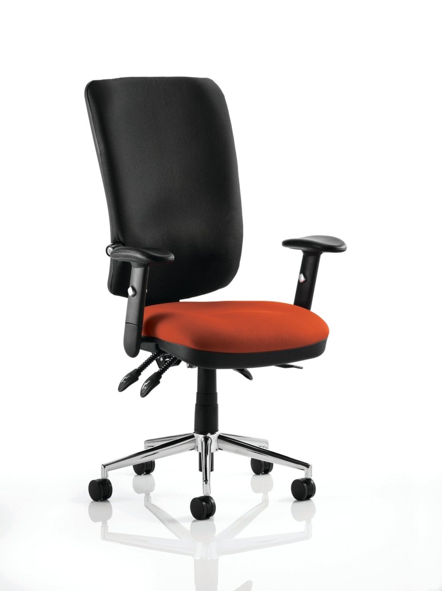 Office furniture chiro-high-back-operator-chair Dynamic  Bespoke Senna Yellow  None Matching Bespoke Colour