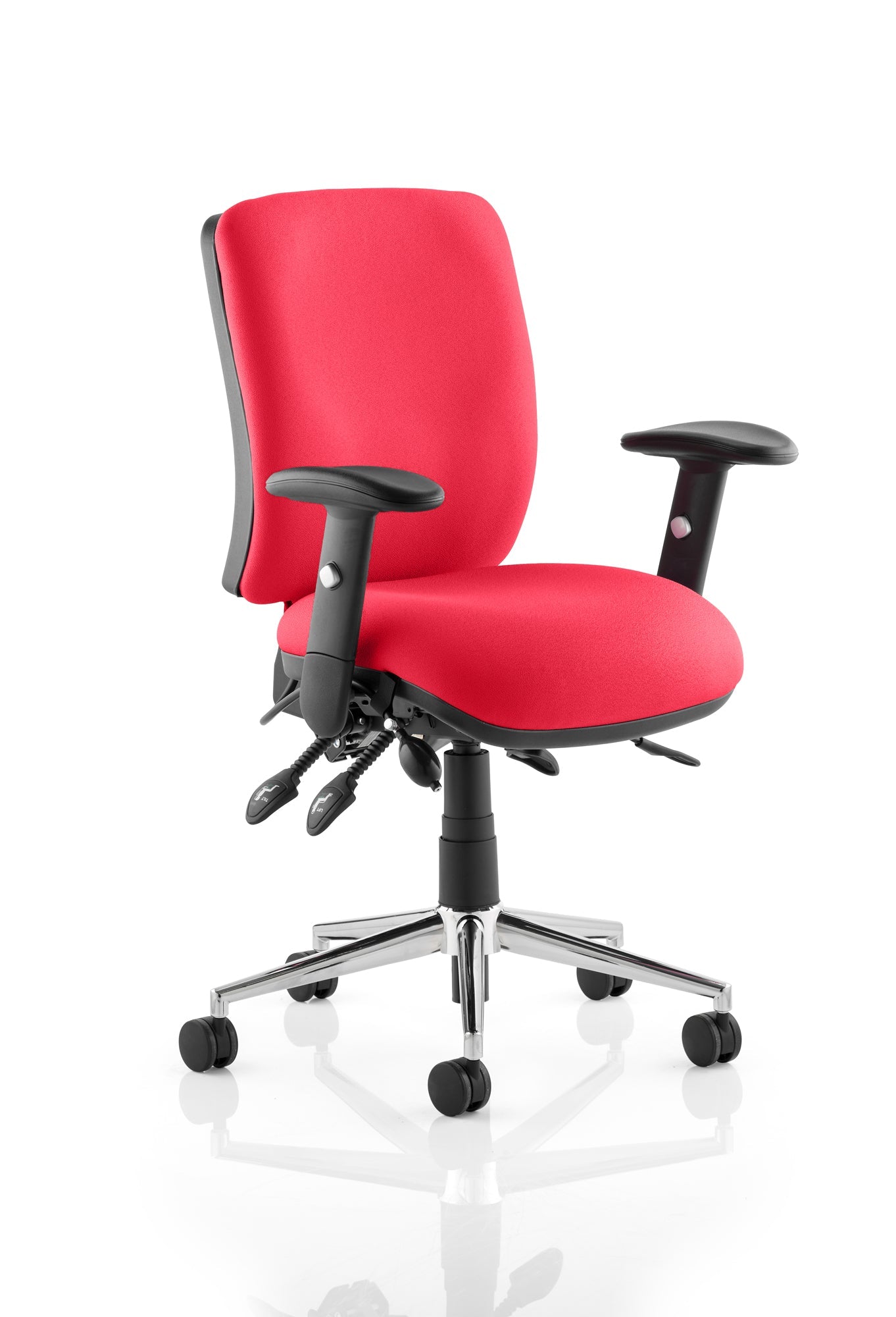 chiro-medium-back-operator-chair Dynamic  Bespoke Senna Yellow  With Height Adjustable Arms Matching Bespoke Colour
