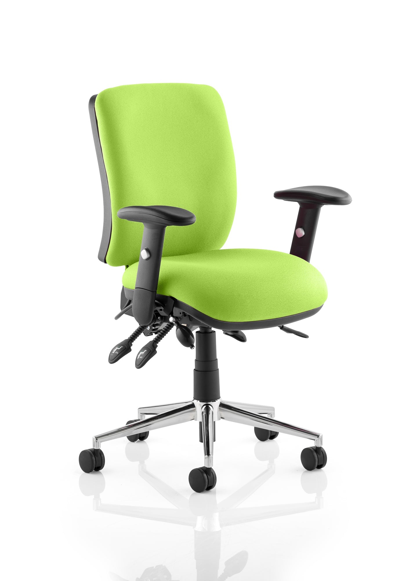 Office furniture chiro-medium-back-operator-chair Dynamic  Bespoke Maringa Teal  None Matching Bespoke Colour