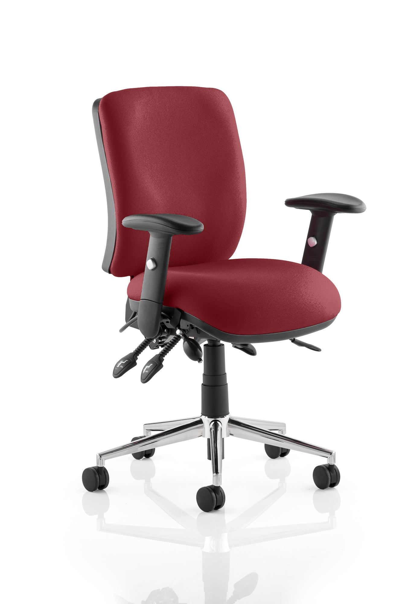 Office furniture chiro-medium-back-operator-chair Dynamic  Bespoke Ginseng Chilli  None Matching Bespoke Colour