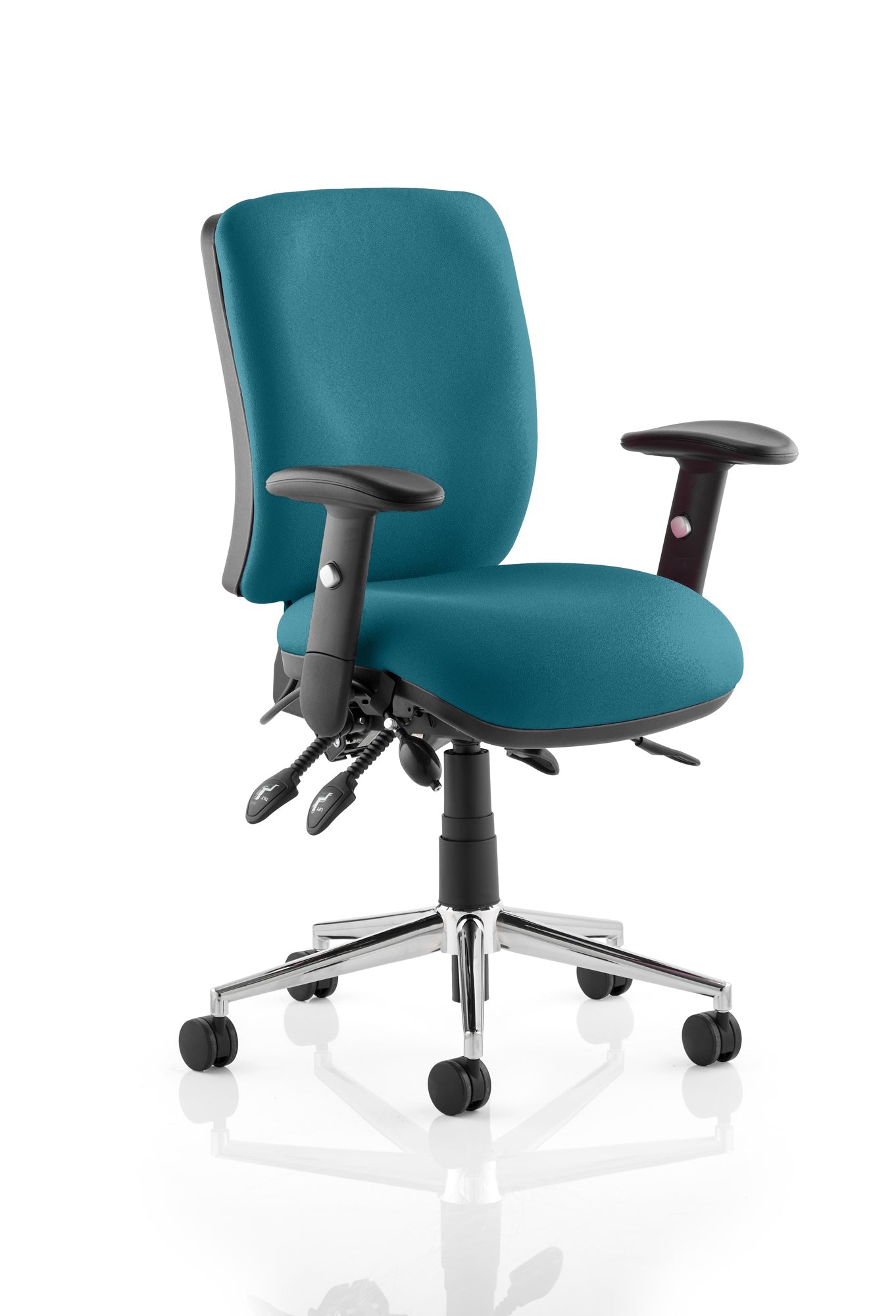 chiro-medium-back-operator-chair Dynamic  Bespoke Ginseng Chilli  With Height Adjustable Arms Matching Bespoke Colour