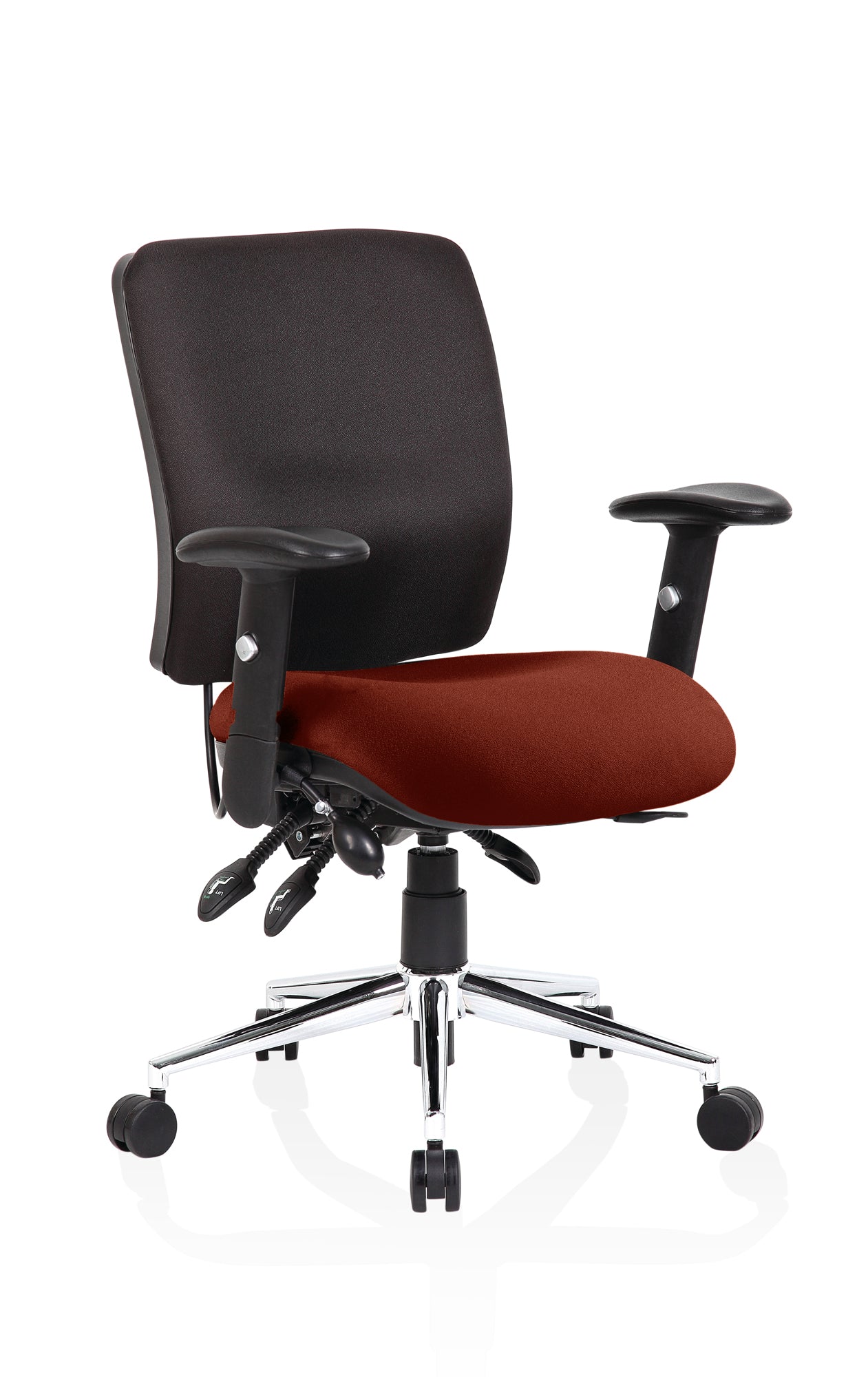 Office furniture chiro-medium-back-operator-chair Dynamic  Bespoke Tansy Purple  None Matching Bespoke Colour