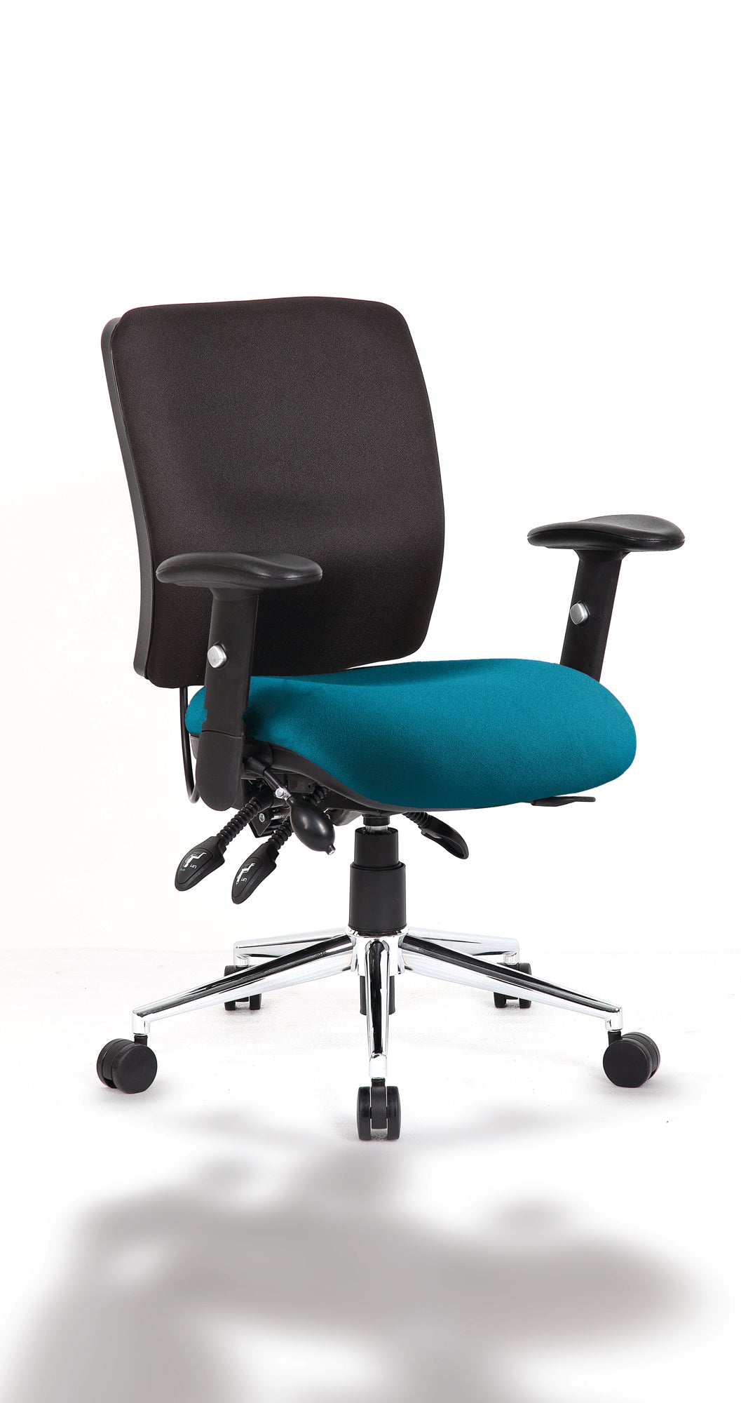 chiro-medium-back-operator-chair Dynamic  Bespoke Tansy Purple  With Height Adjustable Arms Matching Bespoke Colour