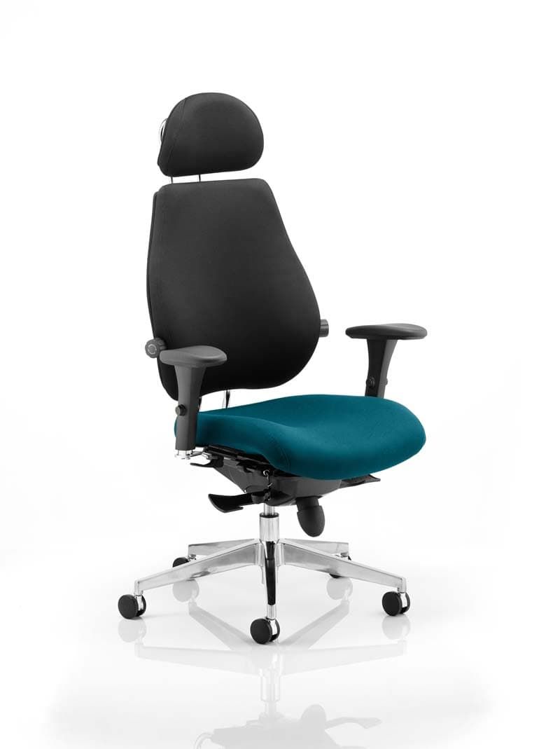 Office furniture chiro-plus-ultimate-bespoke-with-headrest Dynamic  Bespoke Maringa Teal  Black 