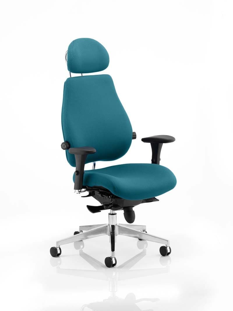 Office furniture chiro-plus-ultimate-bespoke-with-headrest Dynamic  Bespoke Stevia Blue  Black 