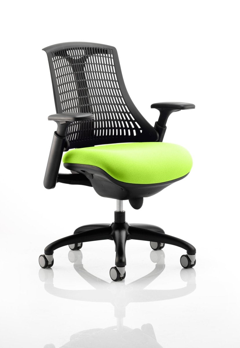 Office furniture flex-task-operator-chair-black-frame Dynamic  Bespoke Tabasco Orange Colour White 