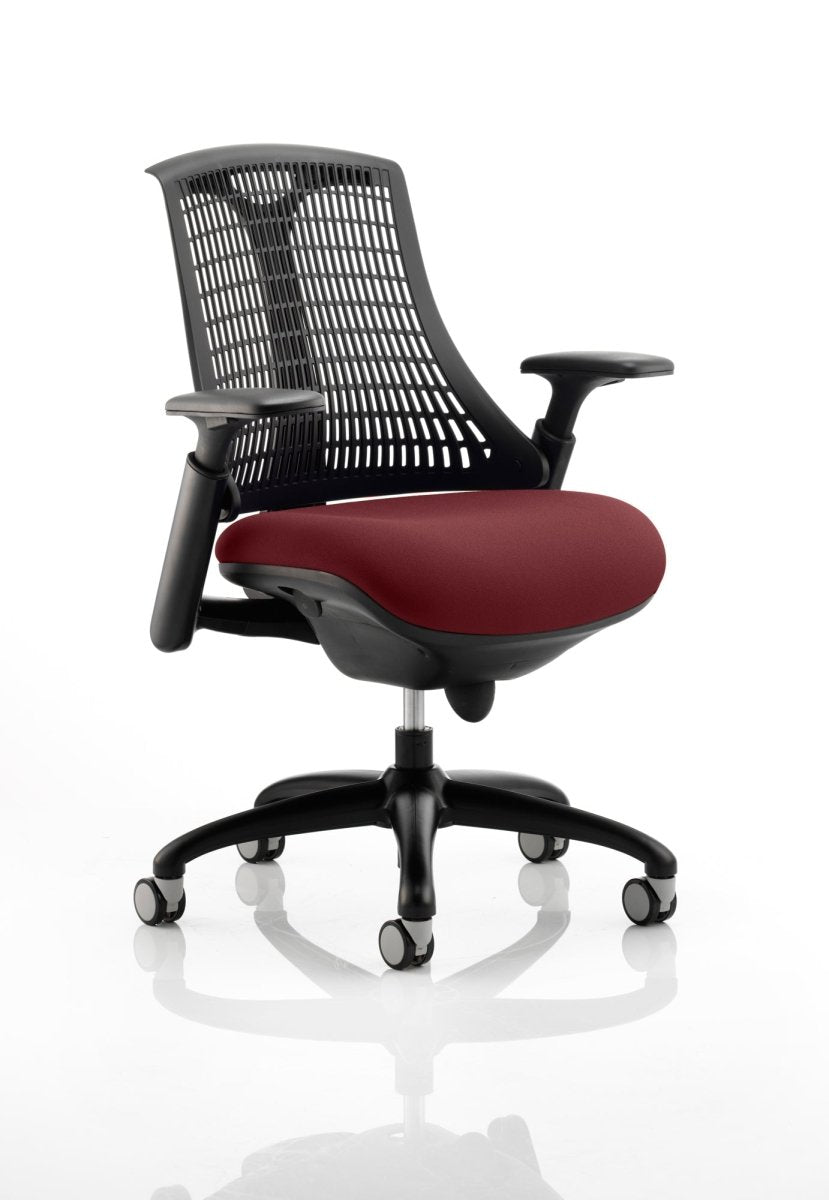 Office furniture flex-task-operator-chair-black-frame Dynamic  Bespoke Myrrh Green Colour White 