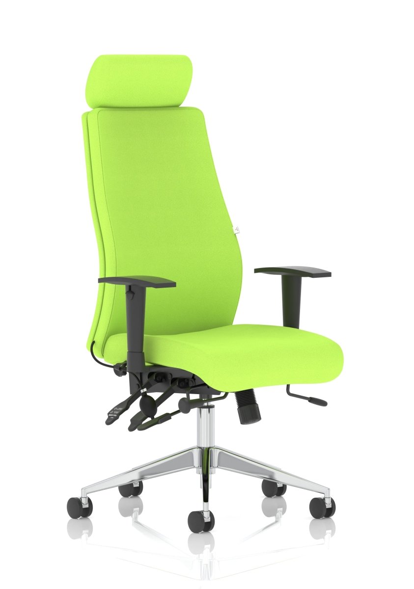 Office furniture onyx-ergo-posture-chair-with-headrest Dynamic  Bespoke Tansy Purple  Black With Headrest