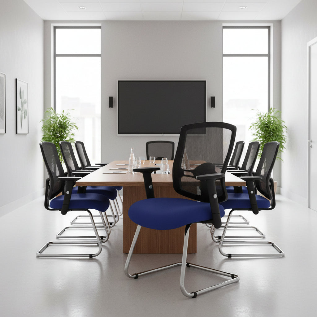Office furniture portland-cantilever-chair Dynamic  Bespoke Tansy Purple   