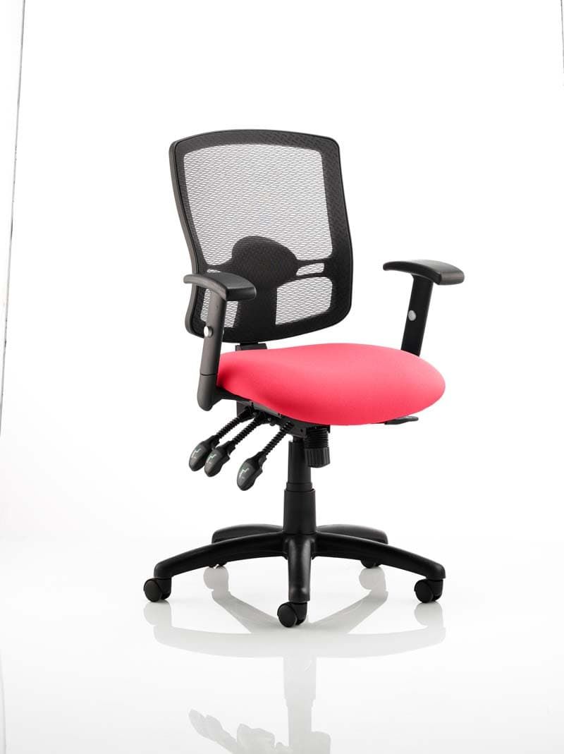 Office furniture portland-iii-operator-chair Dynamic  Bespoke Stevia Blue  With Height Adjustable Arms 